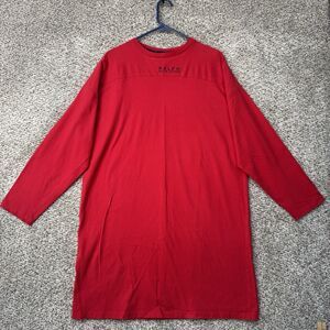 Vintage Ralph Ralph Lauren RRL‎ T-Shirt Dress Women's XL Red Nightgown Shirt Y2K